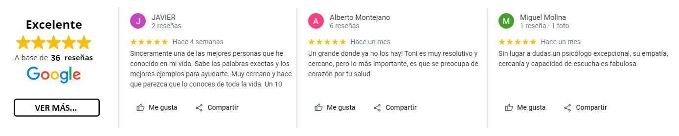 Reseñas de google